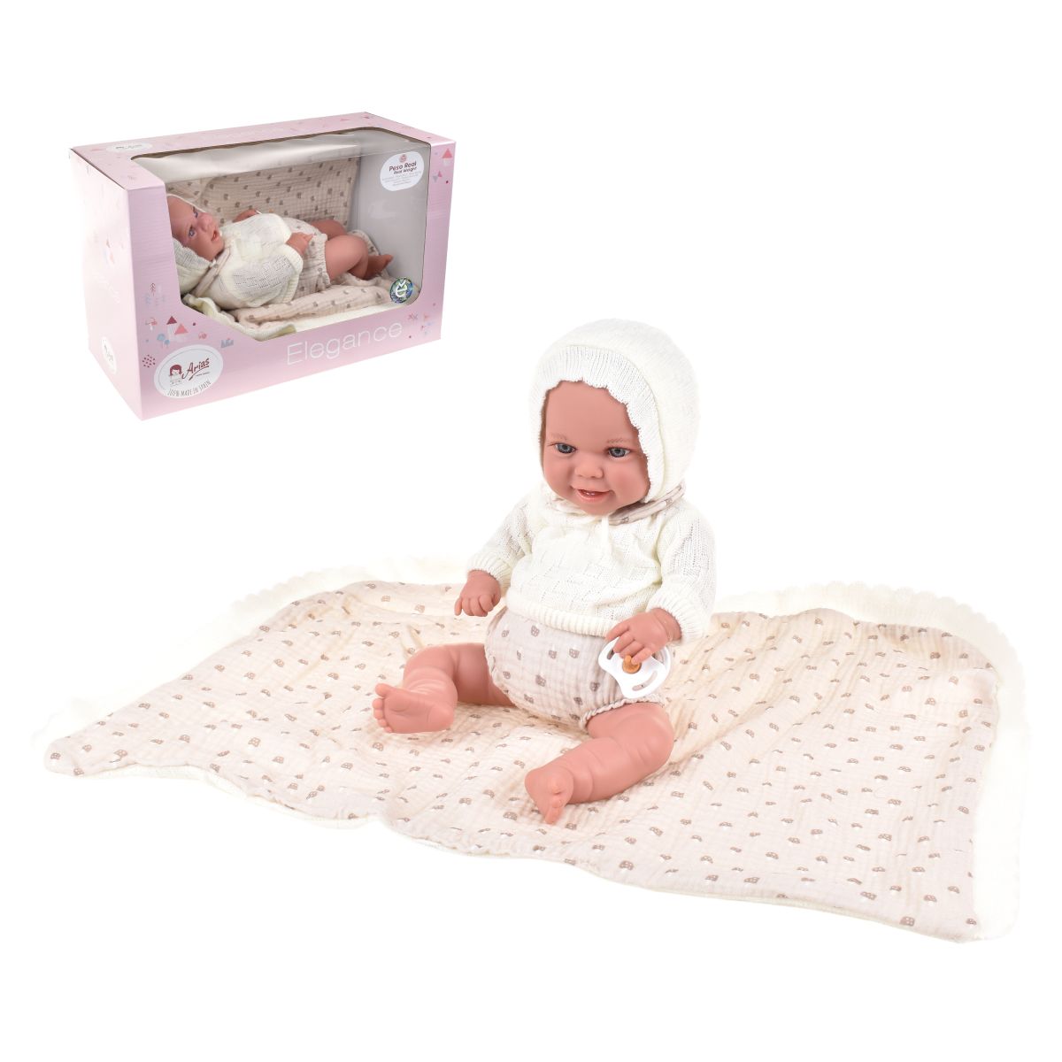 Muñeco De Peso Elegance Babyto Geige Con Manta 35 Cm Arias